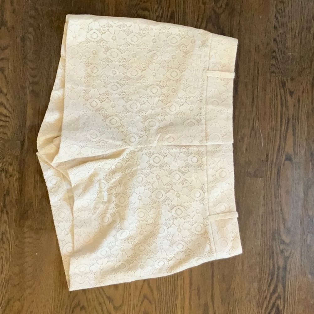 Ivory Lace 4 inch inseam shorts